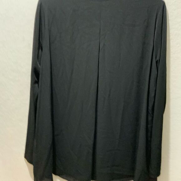 NWOT Susan Graver Artisan Liquid Knit Black Top Overlay Jewel Embellished Small - Picture 7 of 13